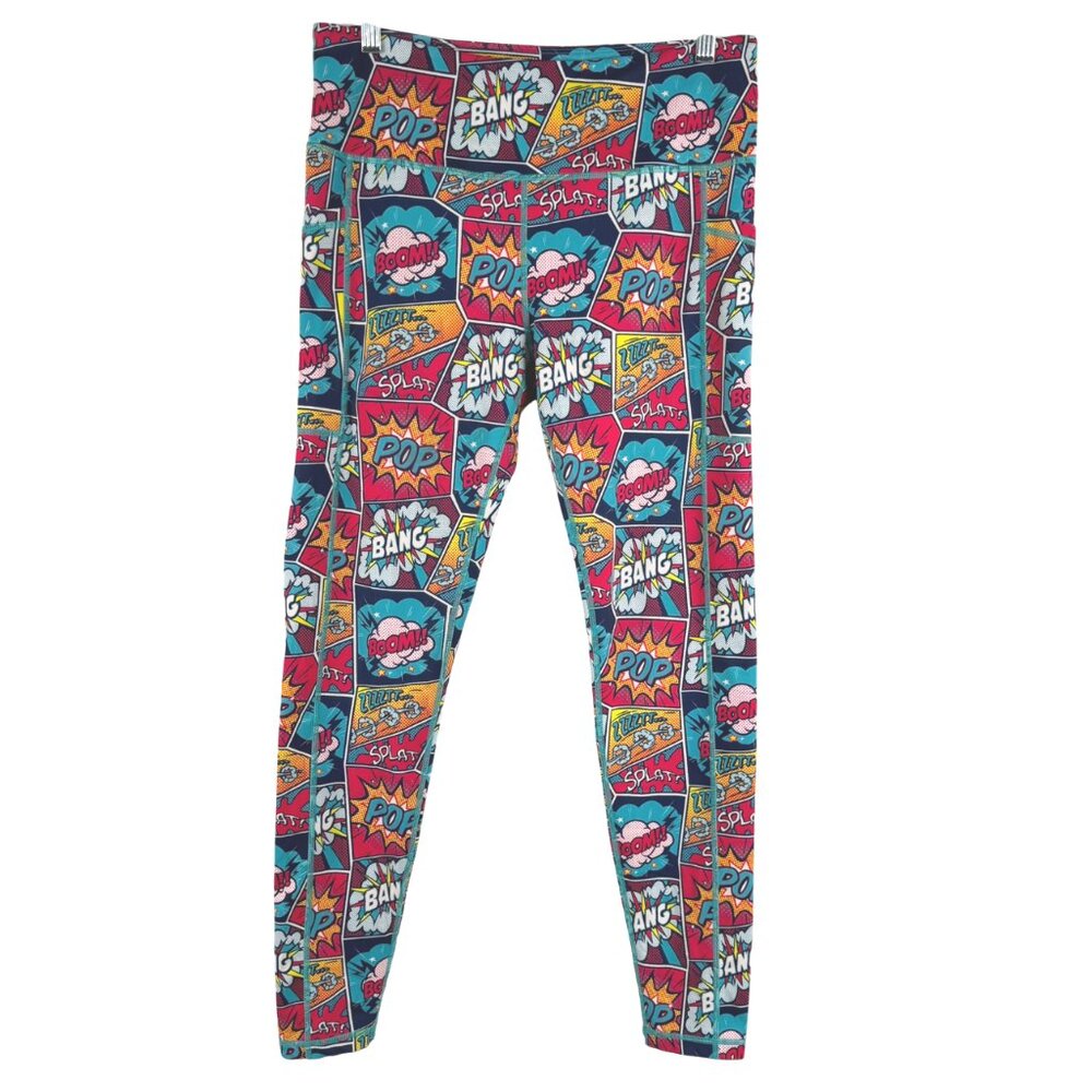 Constantly Varied Gear Knockout Comic Book Leggings‎ Large Athletic PT-2626